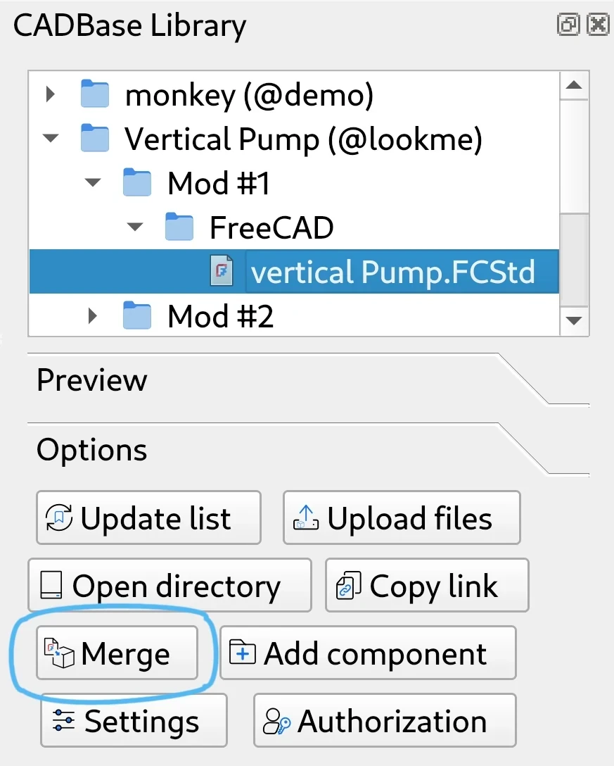 Importing model into current FreeCAD document